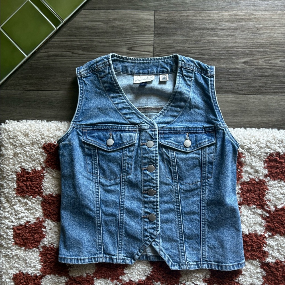 Universal Thread XS Blue Denim Vest with Chest Pockets